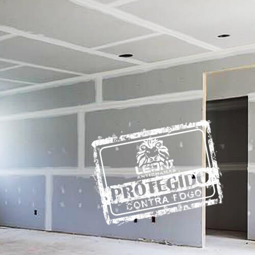 Proteção contra fogo para alvenaria e drywall